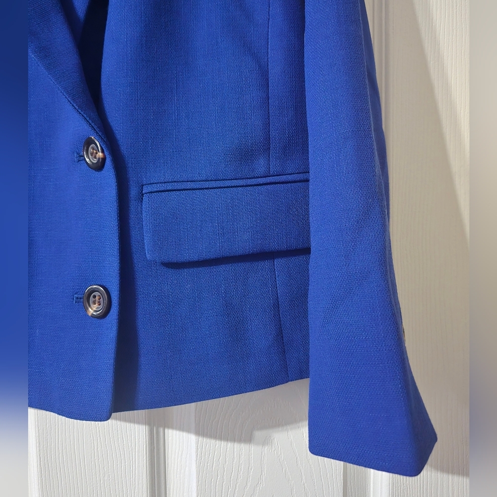 Cropped Boxy Blue Blazer by Ann Taylor, Relaxed Fit, Fully Lined, Size 6, EUC! - Picture 8 of 15